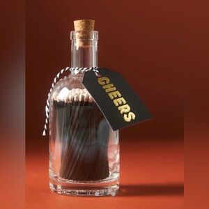 NWT Anthropologie Archivist Holiday Match Bottle in Black